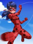  1girl big_breasts bodysuit breasts female_only marinette_cheng miraculous_ladybug razorkun 