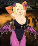  1girl big_breasts blackangel014 breasts cosplay darkstalkers female_only morrigan_aensland morrigan_aensland_(cosplay) naruto pervyangel tsunade 