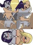 big_breasts breast_press breasts dc_comics dcau evanime raven_(dc) teen_titans terra yuri