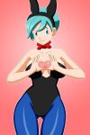 1girl big_breasts breasts bulma bulma_brief bulma_briefs bunny_bulma bunnysuit dragon_ball female_only heart_hands looking_at_viewer milf pervyangel