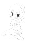 1girl animal_ears anus ass black_eyes blush breasts cute furry hearlesssoul looking_at_viewer monochrome nipples nude pussy sally_acorn short_hair sonic_(series) tail