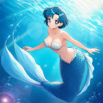 1girl adult_swim alluring ami_mizuno big_breasts bishoujo_senshi_sailor_moon bishoujo_senshi_sailor_moon_r bishoujo_senshi_sailor_moon_r_the_movie bishoujo_senshi_sailor_moon_s bishoujo_senshi_sailor_moon_s_the_movie bishoujo_senshi_sailor_moon_supers bishoujo_senshi_sailor_moon_supers_the_movie blue_eyes blue_hair cleavage mermaid toei_animation toonami underwater viz_media wolf_(artist)
