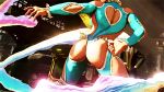 1girl 3d animated animated_gif ass blonde_hair gif long_hair rainbow_mika smile street_fighter street_fighter_v twin_tails
