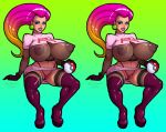 big_breasts breasts demien game_freak huge_breasts humans_of_pokemon jessie_(pokemon) long_hair musashi_(pokemon) nintendo nipples poke_ball pokemon pokemon_(anime) pokemon_(game) purple_hair team_rocket thong