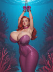 1girl ai_generated female jessica_rabbit peril royalfantasyx solo tagme touchstone underwater underwater_peril who_framed_roger_rabbit
