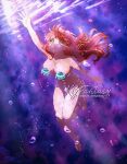 1girl ariel ariel_(the_little_mermaid) asphyxiation barefoot bottomless canonical_scene disney drowning female kgfantasy peril princess_ariel solo tagme the_little_mermaid underwater underwater_peril
