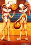 2girls anthro ass ball basketball basketball_(ball) bbmbbf blush breasts buckteeth clones crossover diamond_level female female_only furry lagomorph lola_bunny looking_at_viewer looney_tunes nipples nude open_mouth palcomix pietros_secret_club pussy rabbit space_jam space_jam:_a_new_legacy square_crossover teeth tongue warner_bros warner_bros._animation warner_brothers