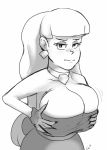 big_breasts breasts dress godalmite gravity_falls huge_breasts monochrome pacifica_northwest