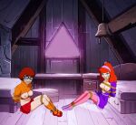  bondage breasts breasts_out daphne_blake erect_nipples scooby-doo thighs velma_dinkley 