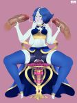 anonymous bbc blue_hair blue_skin cartoon_network cum dildo fusion handjob jlullaby lapis_lazuli lapis_lazuli_(steven_universe) pearl pearl_(steven_universe) pussy pussy_juice steven_universe