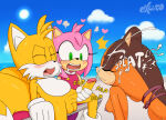  1boy 2girls amy_rose amy_rose_(boom) anthro badger balls beach blush boomerang_(tv_network) breasts canine cartoon_network chair closed_eyes clothing cloud cub cum cum_on_face cumshot dress drooling ejaculation erection excito exposed_torso eyelashes female footwear foreskin fox frown fur furry furry_only glans gloves green_eyes group hairband handjob handwear heart hedgehog high_res interspecies male mammal miles_"tails"_prower mustelid nipples nude open_mouth orgasm outside penis retracted_foreskin saliva sea seaside sega sex sitting sonic_boom sonic_the_hedgehog_(series) sound_effects spreading steam sticks_the_badger sticks_the_jungle_badger sticks_the_tejon sun sweat tail tails tails_the_fox text uncircumcised uncut water 