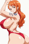  ai_generated arm_tattoo bare_thighs big_ass big_ass brown_eyes fat_ass gigantic_ass gigantic_breasts huge_breasts huge_thighs light-skinned_female light_skin long_hair looking_at_viewer massive_ass massive_breasts nami nami_(one_piece) one-piece_swimsuit one_piece orange_hair solo_female squatting sweat sweatdrop swimsuit tattoo thick_body thick_female thick_thighs thighs voluptuous voluptuous_female 