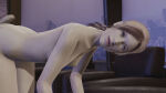 16:9 16:9_aspect_ratio 1boy1girl 1girl1boy 3d after_sex all_fours bare_shoulders breasts breasts breasts brown_hair claire_redfield erect_nipples female_focus looking_at_viewer looking_pleasured medium_breasts naked_female nipples nude nude penis penis_tip resident_evil shoulders video_game video_game_character video_game_franchise