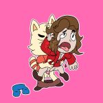 1boy 1girl ahegao brubs bucketaroo carrying cat cat_humanoid eusouodd flying_squirrel jacket male/female open_jacket pants_down penetration penis penis_in_pussy sex stand_and_carry_position youtube youtuber
