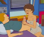  bobby_hill breasts erect_nipples erect_penis glasses holding_penis huge_penis incest king_of_the_hill mother_&amp;_son peggy_hill 