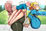  1boy 1girl adventure_time ai_generated balls bare_thighs big_ass big_balls big_penis blonde_hair blush bouncing_ass bouncing_balls crossover elf elf_ears elf_female eyes_rolling_back fat_ass finn_the_human gigantic_ass gigantic_breasts green_eyes hexaru huge_balls huge_breasts huge_cock huge_thighs light-skinned_female light-skinned_male light_skin massive_ass massive_breasts penis princess_zelda sex short_hair squatting stomach_bulge sweat sweatdrop the_legend_of_zelda the_legend_of_zelda:_breath_of_the_wild thick_body thick_female thick_thighs thighs voluptuous voluptuous_female zelda_(breath_of_the_wild) 