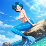  1girl adult_swim alluring ami_mizuno big_breasts bishoujo_senshi_sailor_moon bishoujo_senshi_sailor_moon_r bishoujo_senshi_sailor_moon_r_the_movie bishoujo_senshi_sailor_moon_s bishoujo_senshi_sailor_moon_s_the_movie bishoujo_senshi_sailor_moon_supers bishoujo_senshi_sailor_moon_supers_the_movie blue_eyes blue_hair cleavage mermaid toei_animation toonami viz_media wolf_(artist) 