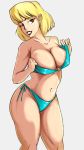 1girl aqua_bra aqua_panties blonde blonde_hair bra cartoon_milf female female_only jwels looking_at_viewer lori_loud nickelodeon nipples panties side-tie_panties solo standing tagme the_loud_house underwear white_background