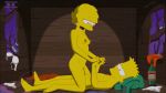 1boy 1girl alcohol bart_simpson brother_and_sister female gif girl_on_top hair incest kneeling lisa_simpson lying male male/female night nude sex small_breasts teen the_simpsons tree_house vaginal_penetration yellow_skin