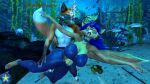1boy 1girl aquarium asphyxiation big_ass big_breasts bubbles carmelita_fox clothed drowning female fox held_down kami_dragon male original_character random1985 scuba sfm sly_cooper_(series) sony_interactive_entertainment source_filmmaker story thicc_thighs underwater