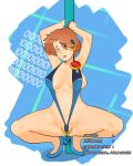  big_breasts breasts genderswap mega_man mega_man_battle_network mega_man_nt_warrior megaman megaman.exe rockman rockman_exe rockman_exe_(character) sling_bikini stripper stripper_pole swimsuit theschatte theschatte_(artist) 