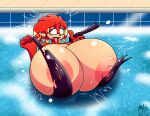 1girl 2017 5_fingers absurd_res ahe_gao anthro areola big_breasts bikini black_nose breast_expansion breast_growth breast_growth_(enlargement) breasts clothing cornchip21 cricket-inc echidna expansion female fingers high_res huge_breasts looking_pleasured mammal monotreme nipples purple_eyes red_body red_skin sega shade_the_echidna solo sonic_chronicles sonic_chronicles:_the_dark_brotherhood sonic_the_hedgehog_(series) swimming_pool swimwear tongue tongue_out wardrobe_malfunction water