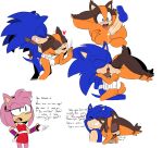  1boy 1boy2girls 2_girls amy_rose amy_rose_(boom) anthro cumming dialogue doggy_position furry furry_female intercourse kissing legs_spread nude nude_female penetration penis sega sex sitting_on_lap sitting_on_person sonic_boom sonic_the_hedgehog sonic_the_hedgehog_(series) sticks_the_jungle_badger 