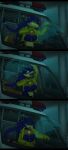 1girl asphyxiation blue_blush breath_holding bubbles car carmelita_fox drowned drowning erect_nipples female fox peril sly_cooper_(series) solo sony_interactive_entertainment thehiddenmagpie underwater underwater_peril water