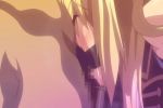  anime bare_shoulders blonde_hair blue_eyes breasts deepthroat fellatio gif hentai hetero irrumatio long_hair mashou_no_nie mashou_no_nie_3 mireille_von_austria multiple_boys oral rape 