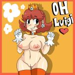  big_breasts breasts erozer nipples nude princess_daisy pussy super_mario_bros. 