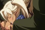 1girl blonde_hair cloe_(kuroinu) dark-skinned_male elf forced gif hetero kuroinu_~kedakaki_seijo_wa_hakudaku_ni_somaru~ long_pointy_ears penis pointy_ears red_eyes