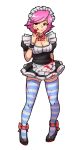 akairiot big_breasts blood breasts cleavage doubutsu_no_mori maid maid_apron maid_headdress nintendo villager_(doubutsu_no_mori) yandere