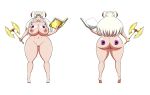 ale-mangekyo ale-mangekyo_(artist) areolae ass axe big_ass big_breasts book breasts commission edelgard_von_hresvelg erect_nipples female fire_emblem:_three_houses magic_book nipples nude purple_eyes pussy solo weapon white_hair