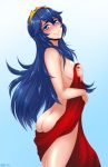 alluring ass big_ass big_breasts breasts fire_emblem fire_emblem:_kakusei fire_emblem_awakening looking_at_viewer lucina nintendo nude shawl smile spewing_mews tiara