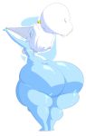 1girl adventure_time ass big_ass blue_skin blush bra bulumble-bee cartoon_network crown female_only giant_ass hair huge_ass ice_queen panties thick_thighs white_hair wide_hips