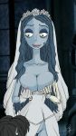  big_breasts blue_skin corpse_bride emily_(corpse_bride) emily_van_dort huge_breasts pulling_down yuricorps 