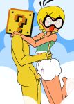 1girl ? blonde_hair blush breasts closed_eyes cloud eyewear fellatio gif goggles hair heart heart-shaped_pupils humanoid lakitu male male/female mario_(series) minus8 nintendo open_mouth oral penetration penis saliva sex smile super_mario_bros. video_games