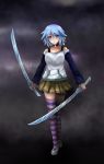 ag-publishing big_breasts blue_eyes breasts ice katana light-blue_hair lollipop looking_at_viewer lorddaemon785 mizore_shirayuki rosario_to_vampire sword weapon