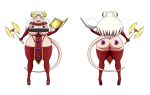 ale-mangekyo ale-mangekyo_(artist) ass axe big_ass big_breasts book breasts cleavage commission demon demon_horns demon_tail edelgard_von_hresvelg erect_nipples female fire_emblem:_three_houses horns magic_book nipples purple_eyes solo tail underboob weapon white_hair