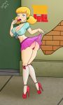 ass big_ass big_breasts breasts drake-rex inspector_gadget lollipop mrsamson00_(artist) nipples penny_gadget see-through tease