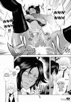  bleach comic kisuke_urahara monochrome yoruichi 