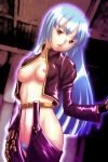 1girl blue_hair breasts itou_nobuhiro king_of_fighters kula_diamond long_hair nipples no_(pixiv3794) nude snk solo the_king_of_fighters