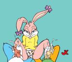 babs_bunny buster_bunny footjob jk plucky_duck tiny_toon_adventures