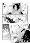  bleach comic kisuke_urahara monochrome yoruichi 