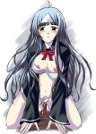  1girl clothed_sex kuronezumi open_clothes open_shirt panties panties_aside penis quiz_magic_academy satsuki_(quiz_magic_academy) sex shirt solo_focus underwear vaginal 