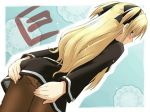  1girl ass ass_grab blonde_hair blush covering covering_ass eretto long_hair panties panties_under_pantyhose pantyhose pantyshot pantyshot_(standing) quiz_magic_academy shalon solo standing underwear 