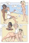 beach bikini comic comics dark_skin endart genie lamp pages spank spanked spanking story