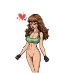  1_girl akabur backpack big_breasts brown_hair cleavage clothed cosplay curly_hair dildo female female_only glasses gloves harry_potter hermione_granger hourglass_figure lara_croft_(cosplay) looking_at_viewer solo standing tomb_raider vaginal_penetration witch_trainer 