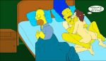  blue_hair fuck hair homer_simpson marge_simpson nelson_muntz sleep tagme the_simpsons 