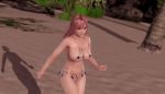 3d ass beach bikini bouncing_breasts breasts dancing dead_or_alive dead_or_alive_xtreme_3 gif honoka shadow skimpy spinning thong_bikini voluptuous